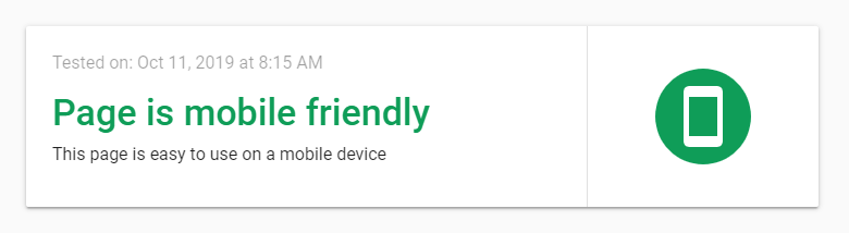 Google mobile friendly test