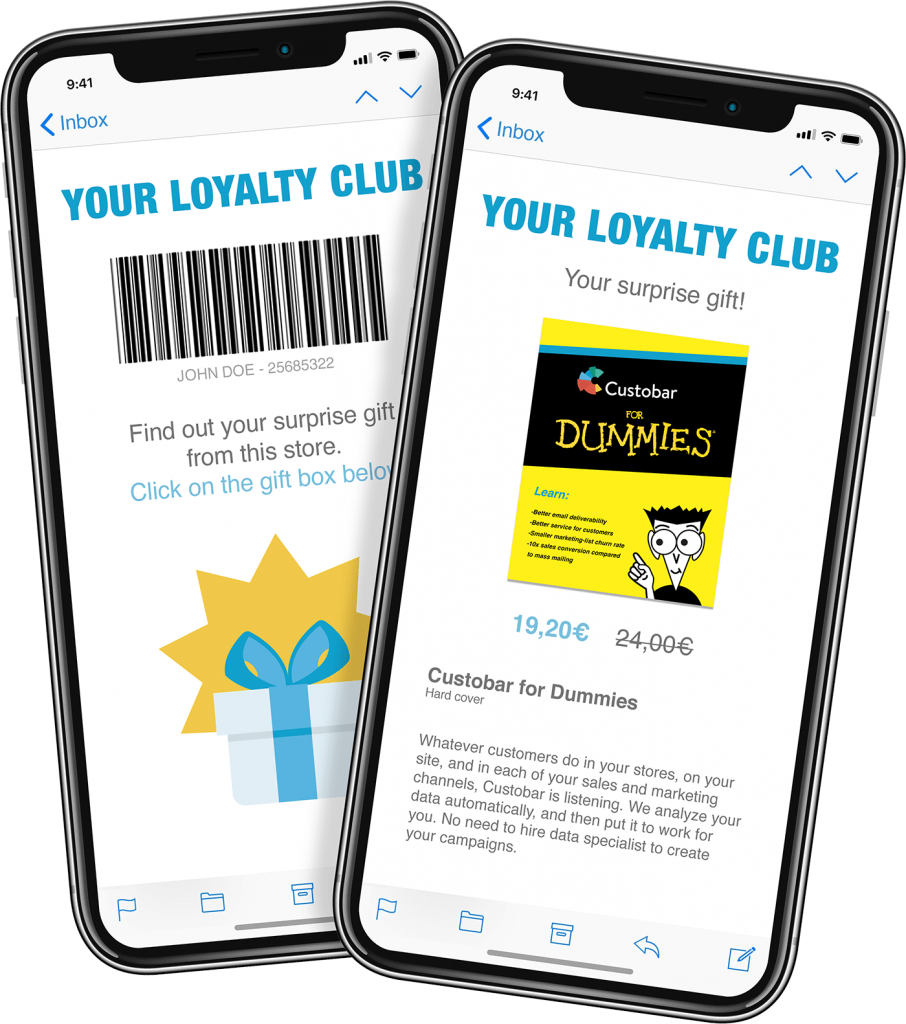 Custobar mobile loyalty card view